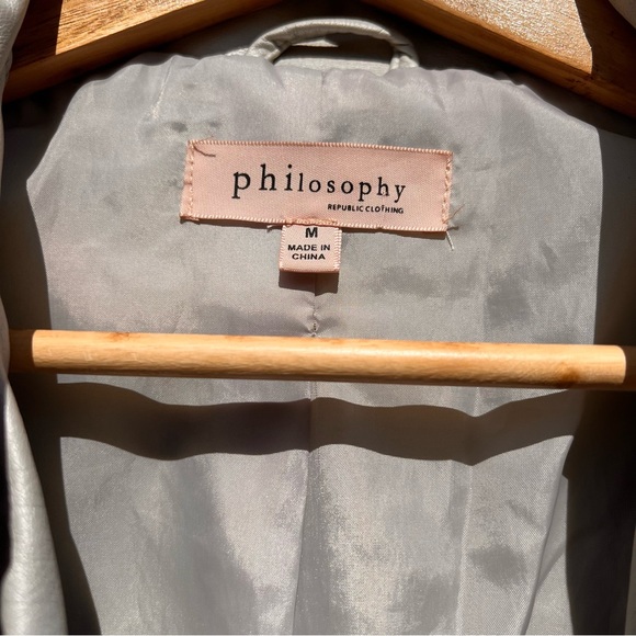 ⬇️Philosophy Women’s Zipper Jacket Size M Color Gray/Silver Looking Lots of Zips - Picture 2 of 15